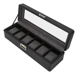 KS-009 Caja de 9 compartimientos para reloj de cuero
