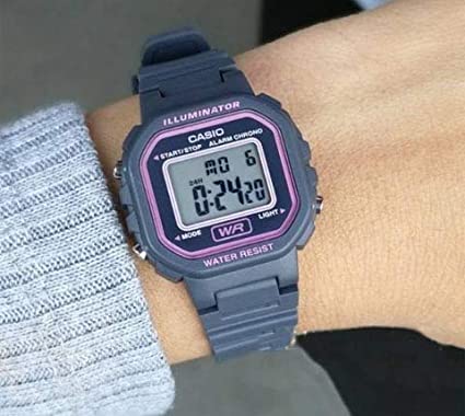 LA-20 Reloj Casio para Mujer Pulsera de Caucho Digital Illuminator