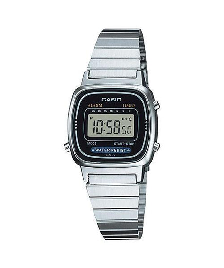 LA-670 Reloj Casio para Mujer Pulsera de Metal Digital Vintage Clásico