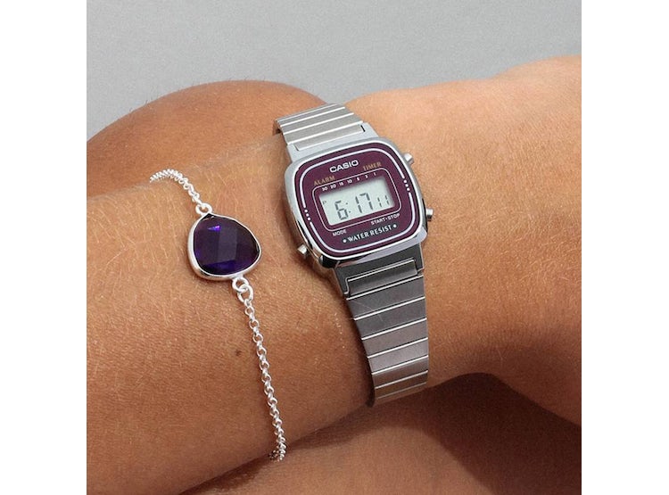 LA-670 Reloj Casio para Mujer Pulsera de Metal Digital Vintage Clásico