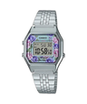 LA-680 Reloj Casio para Hombre, Mujer Pulsera de Metal Digital Vintage Clásico Illuminator
