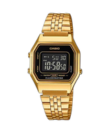 LA-680 Reloj Casio para Hombre, Mujer Pulsera de Metal Digital Vintage Clásico Illuminator