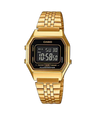 LA-680 Reloj Casio para Hombre, Mujer Pulsera de Metal Digital Vintage Clásico Illuminator