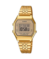 LA-680 Reloj Casio para Hombre, Mujer Pulsera de Metal Digital Vintage Clásico Illuminator