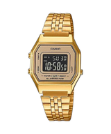 LA-680 Reloj Casio para Hombre, Mujer Pulsera de Metal Digital Vintage Clásico Illuminator