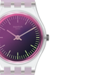 LK390 Reloj Swatch Ultraviolet de mujer pulsera de caucho