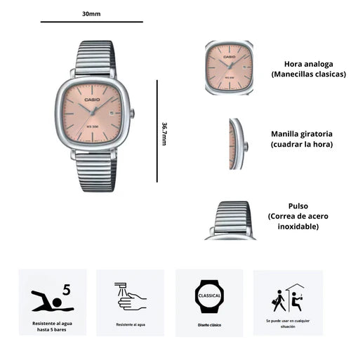 LTP-B166 Reloj Casio de dama pulsera de metal