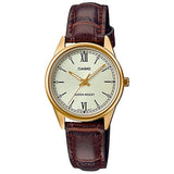 LTP-V005 Reloj Casio para Mujer Pulsera de Cuero Análogo