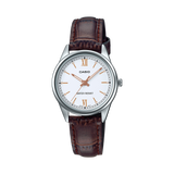 LTP-V005 Reloj Casio para Mujer Pulsera de Cuero Análogo