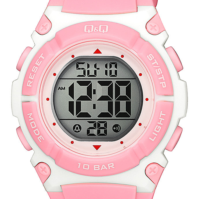 M187J QQ Reloj Digital de Resina Color Rosado para Señorita