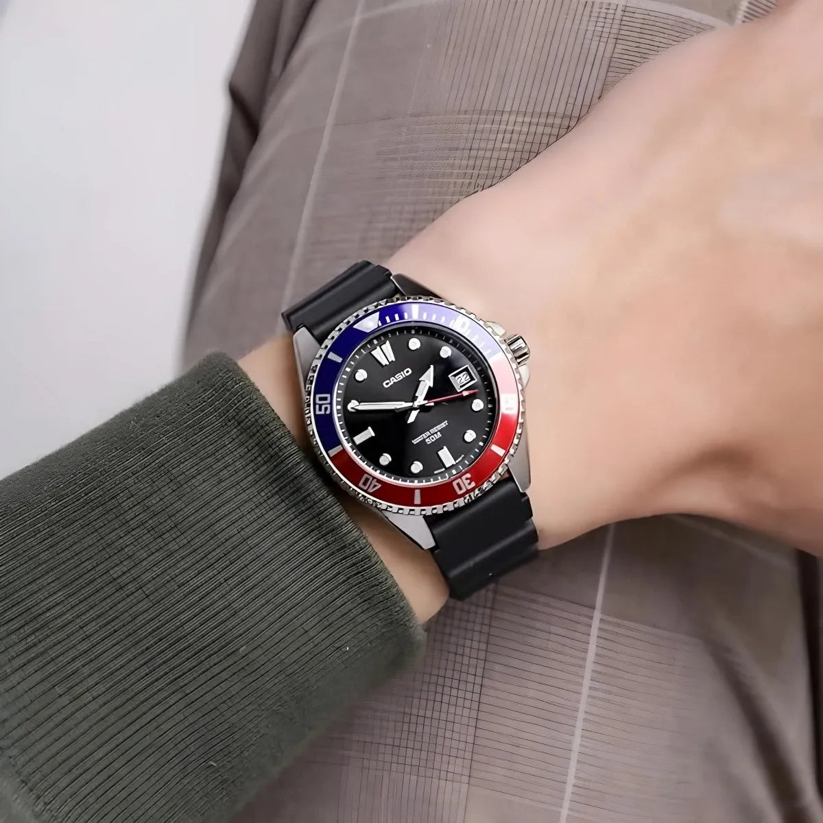 MDV-10 Reloj Casio para Hombre Pulsera de Caucho Análogo