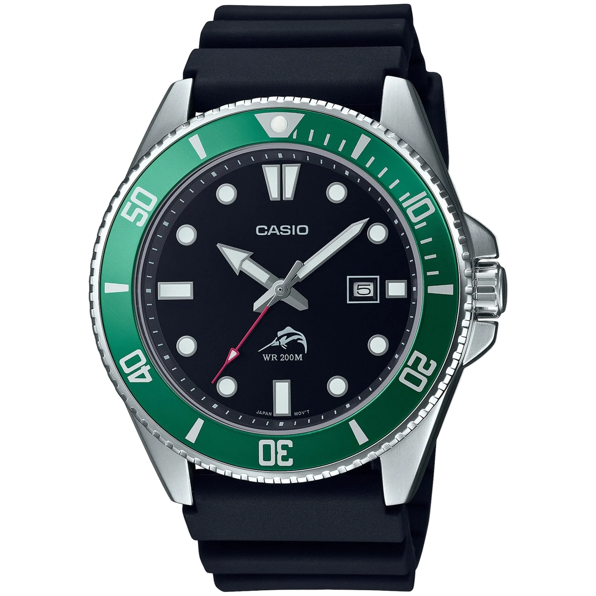 MDV-106 Reloj Casio Marlin Duro para Hombre Pulsera de Caucho Análogo