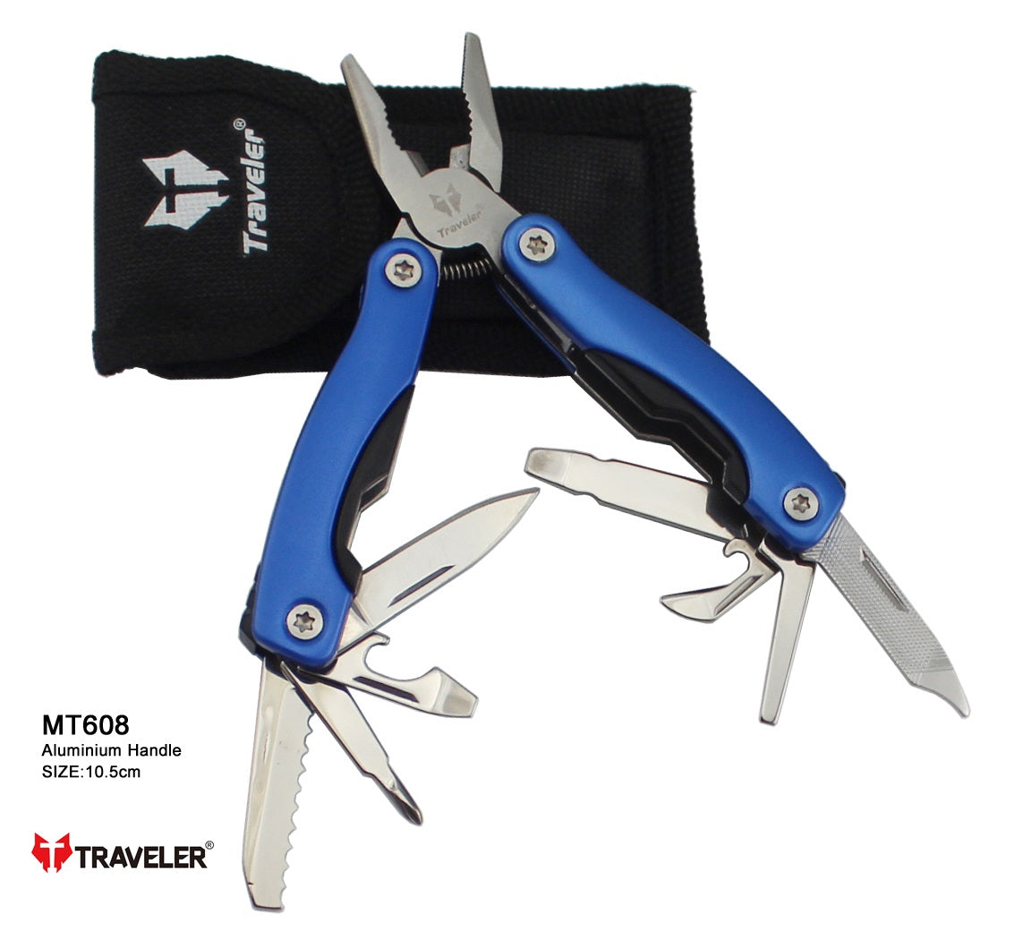 Navaja Multiuso Marca Traveler con Agarrador de Aluminio 12 en 1 Model ...