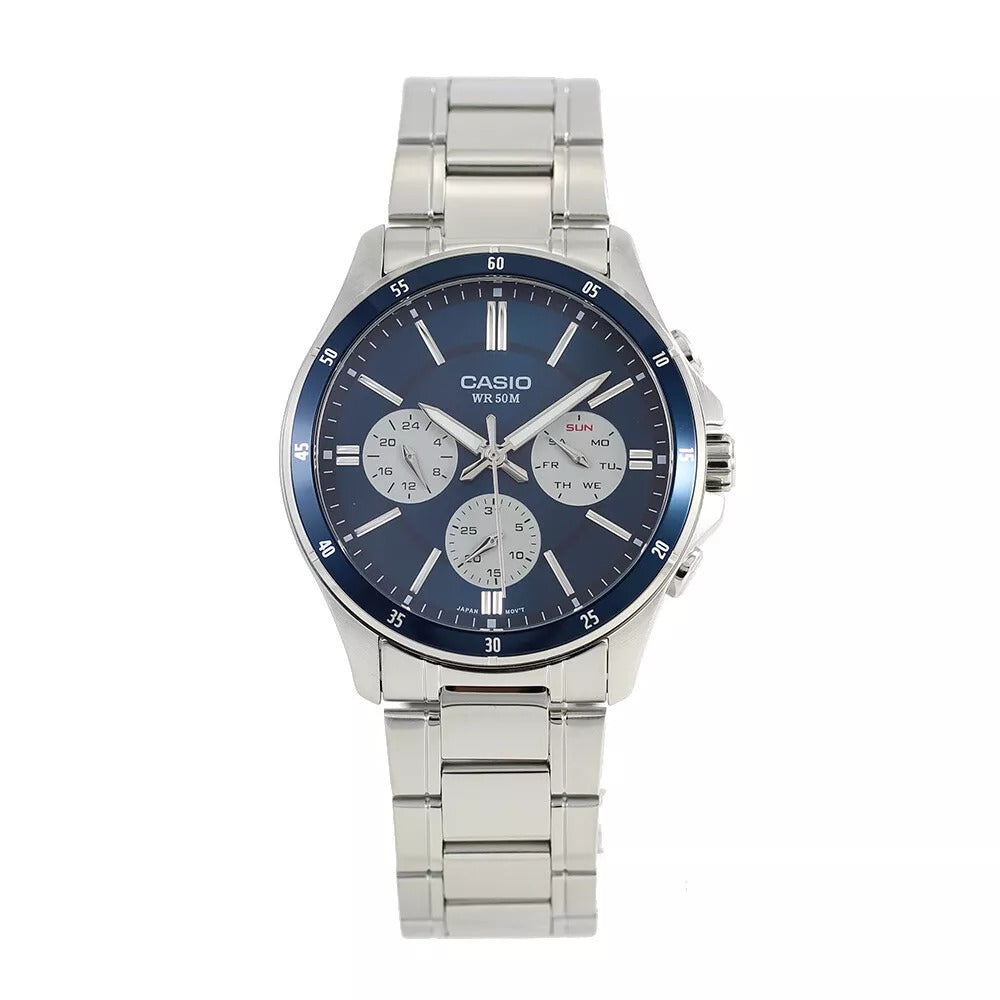 MTP-1374 Reloj Casio para Hombre Pulsera de Acero Inoxidable Análogo