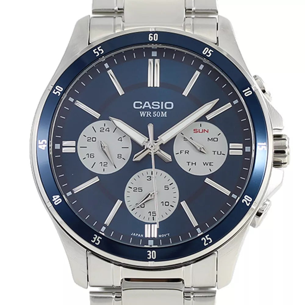 MTP-1374 Reloj Casio para Hombre Pulsera de Acero Inoxidable Análogo