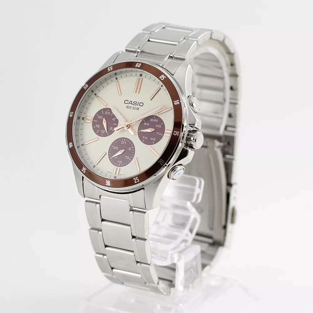 MTP-1374 Reloj Casio para Hombre Pulsera de Acero Inoxidable Análogo