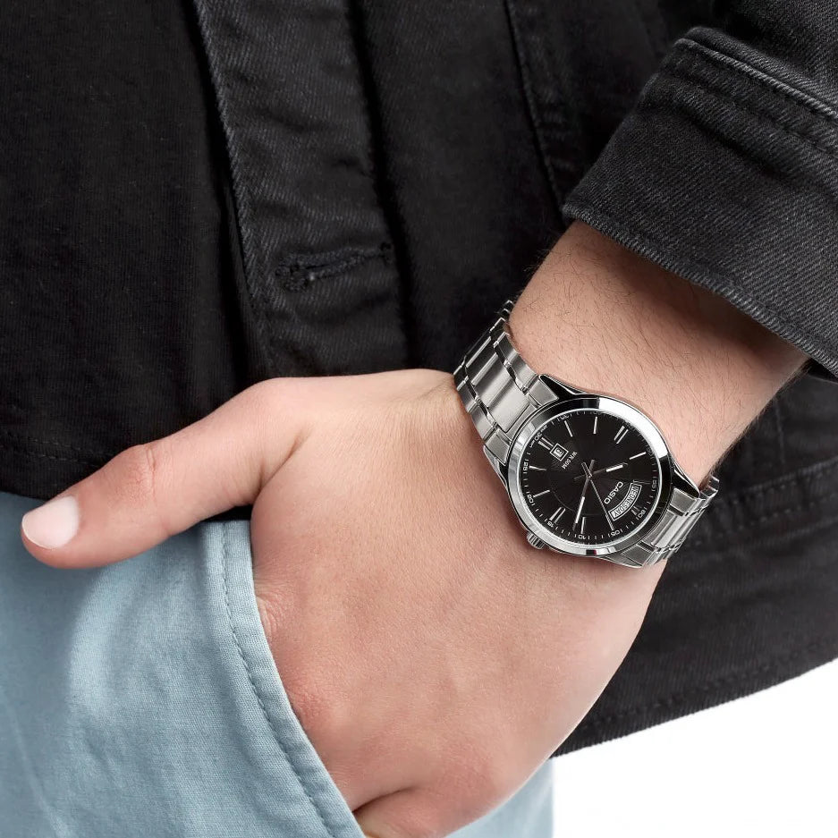 MTP-V004 Reloj Casio para Caballero Banda de Metal Análogo