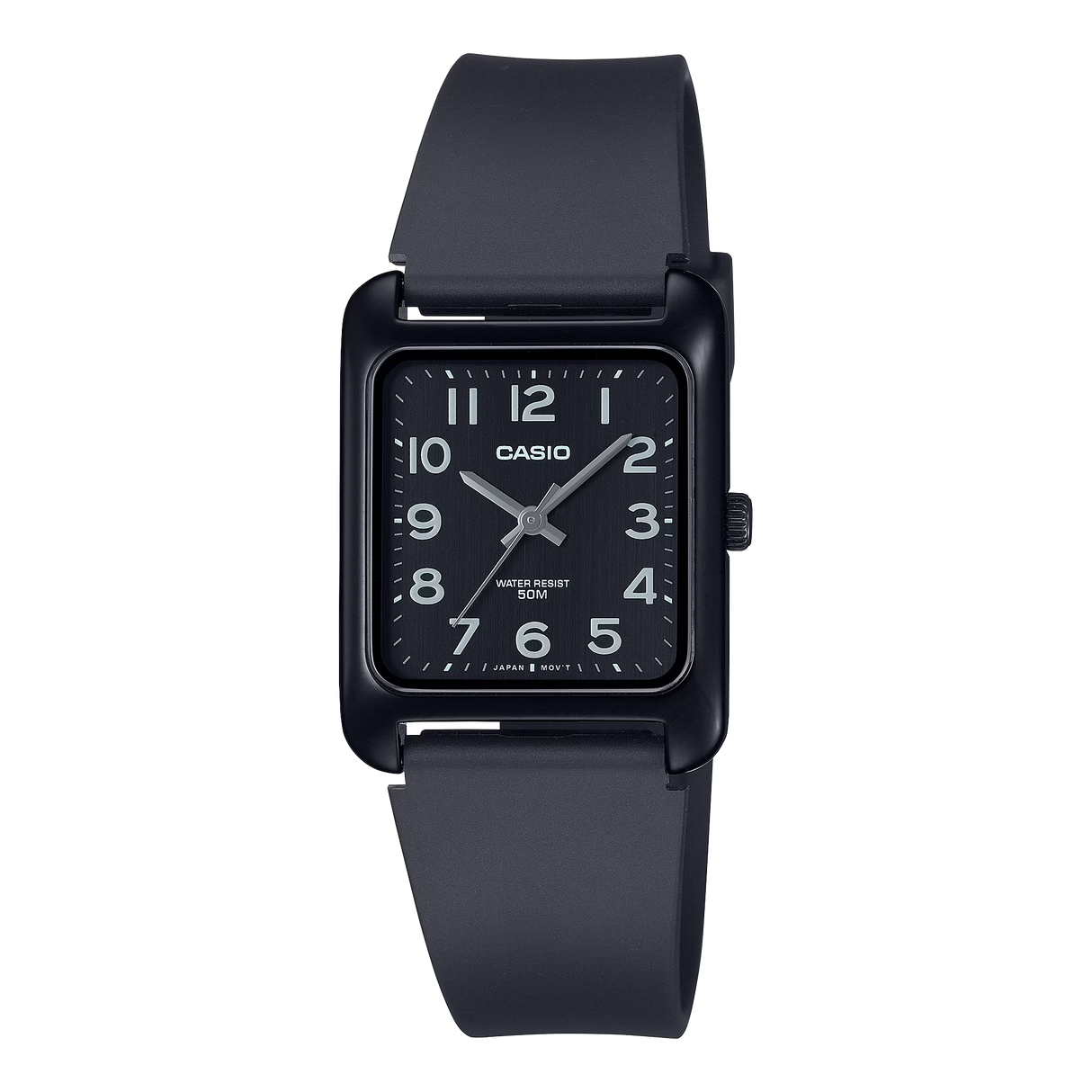 MTP-B175 Reloj Casio para caballero pulsera de caucho cuadrado