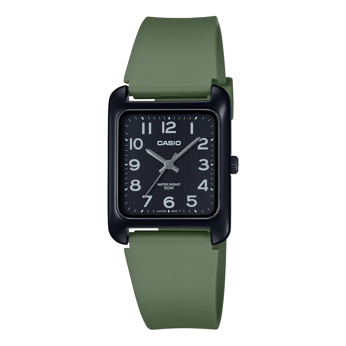 MTP-B175 Reloj Casio para caballero pulsera de caucho cuadrado