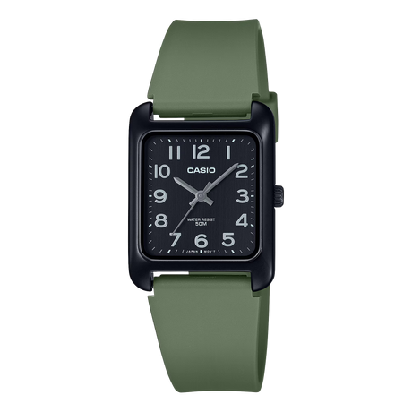 MTP-B175 Reloj Casio para caballero pulsera de caucho cuadrado