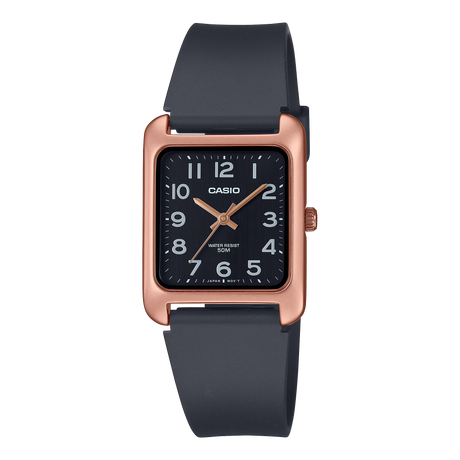 MTP-B175 Reloj Casio para caballero pulsera de caucho cuadrado