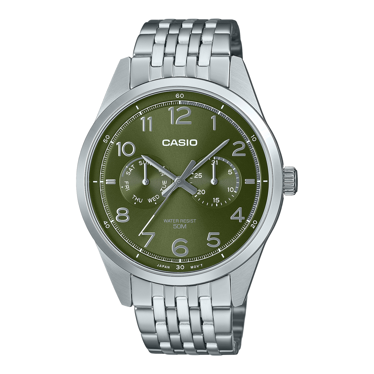 MTP-E340D Reloj Casio para Caballero pulsera de Metal Análogo