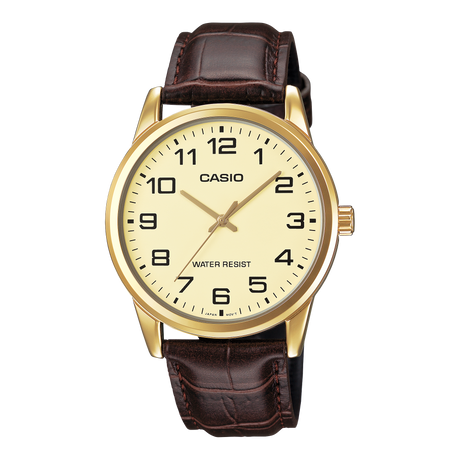 MTP-V001 Reloj Casio para Caballero Pulsera de Cuero Análogo