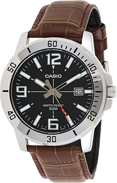 MTP-VD01 Reloj Casio para Caballero Pulsera de Cuero Análogo