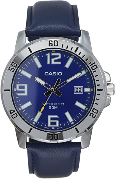 MTP-VD01 Reloj Casio para Caballero Pulsera de Cuero Análogo