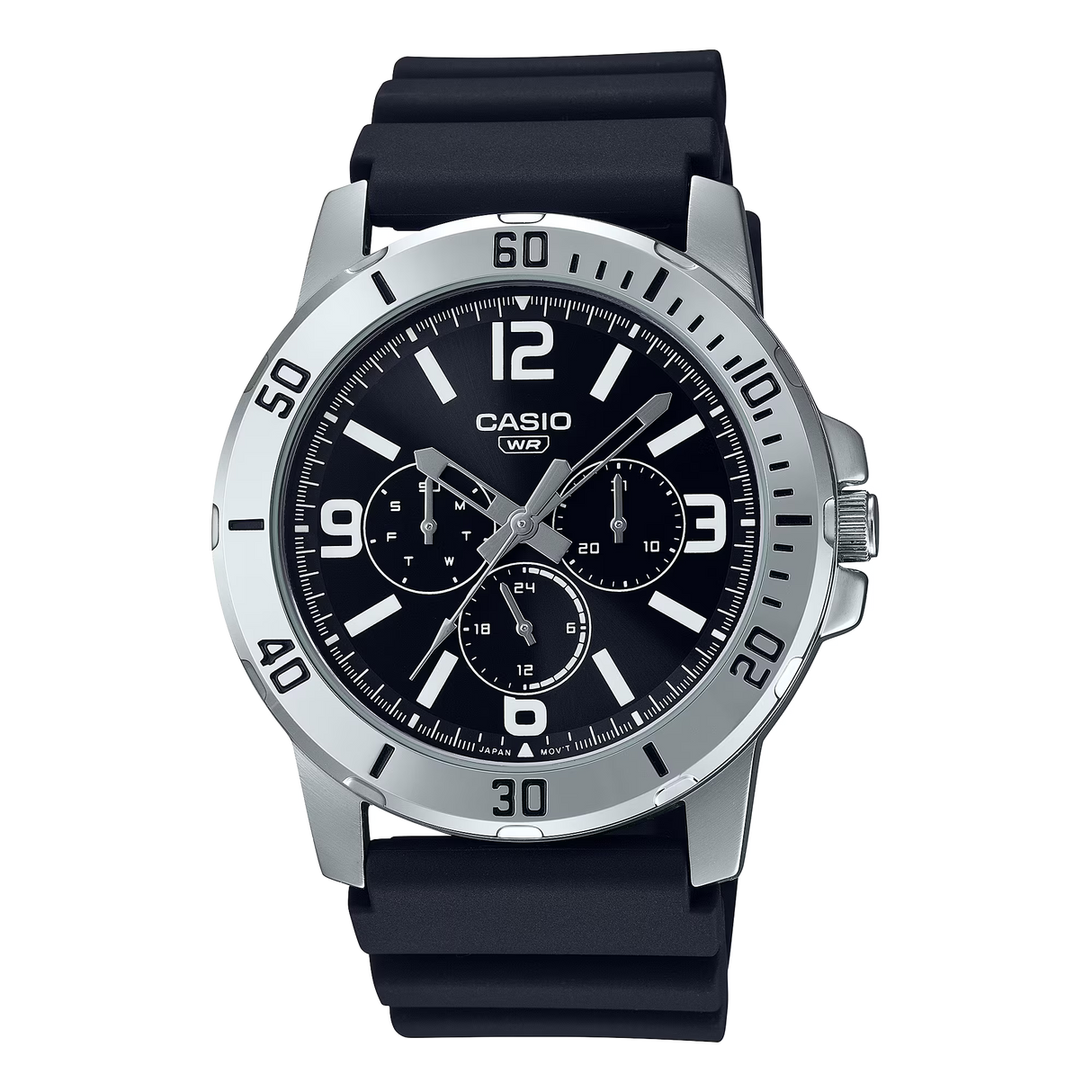 MTP-VD300 Casio Reloj Análogo de Caucho Color Rosado para Hombre