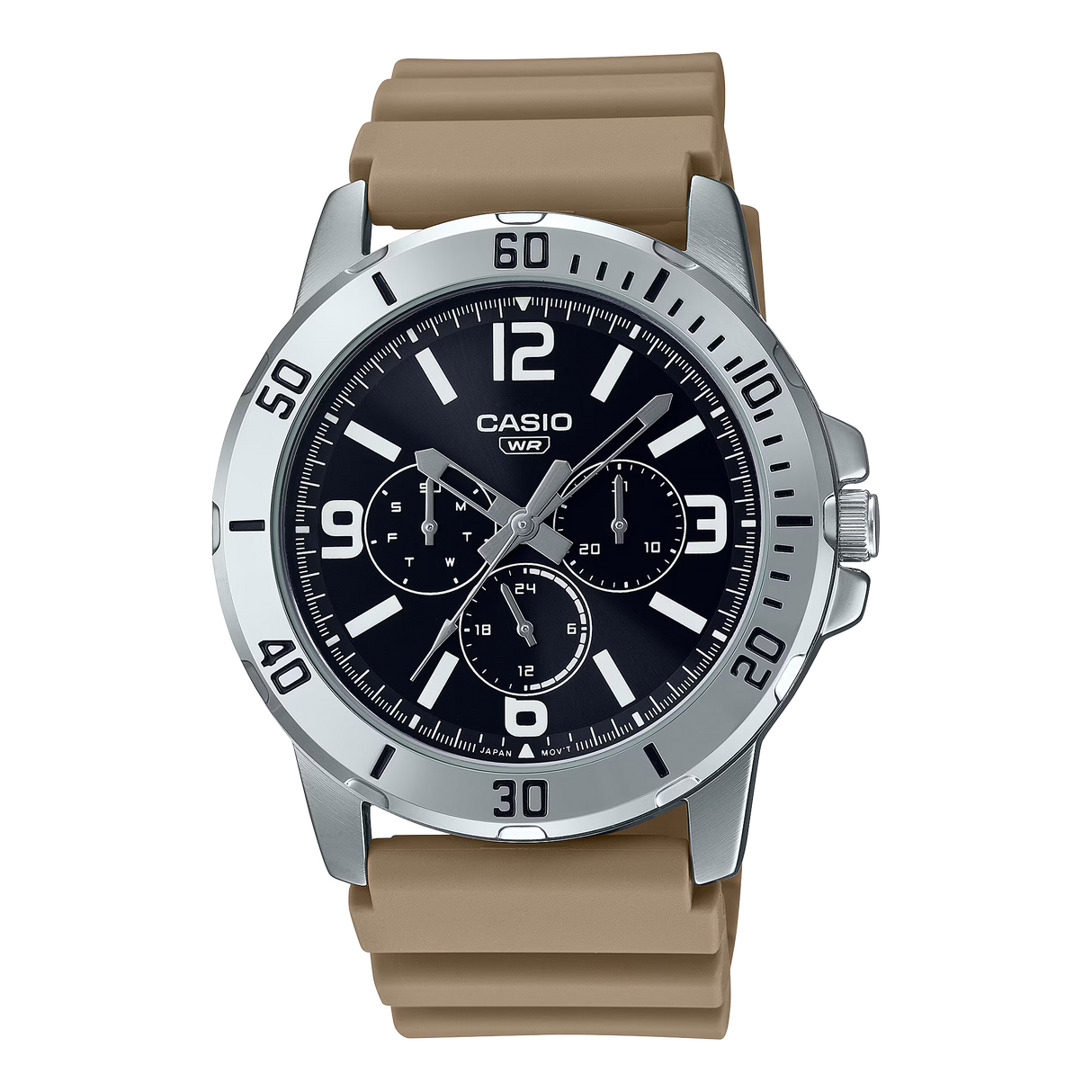 MTP-VD300 Casio Reloj Análogo de Caucho Color Rosado para Hombre