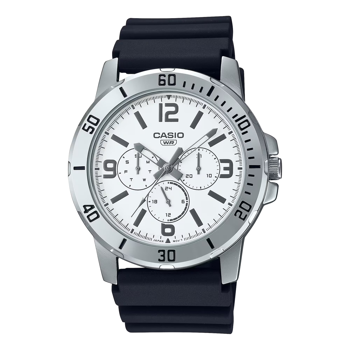 MTP-VD300 Casio Reloj Análogo de Caucho Color Rosado para Hombre