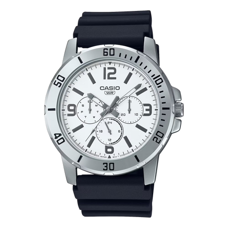 MTP-VD300 Casio Reloj Análogo de Caucho Color Rosado para Hombre