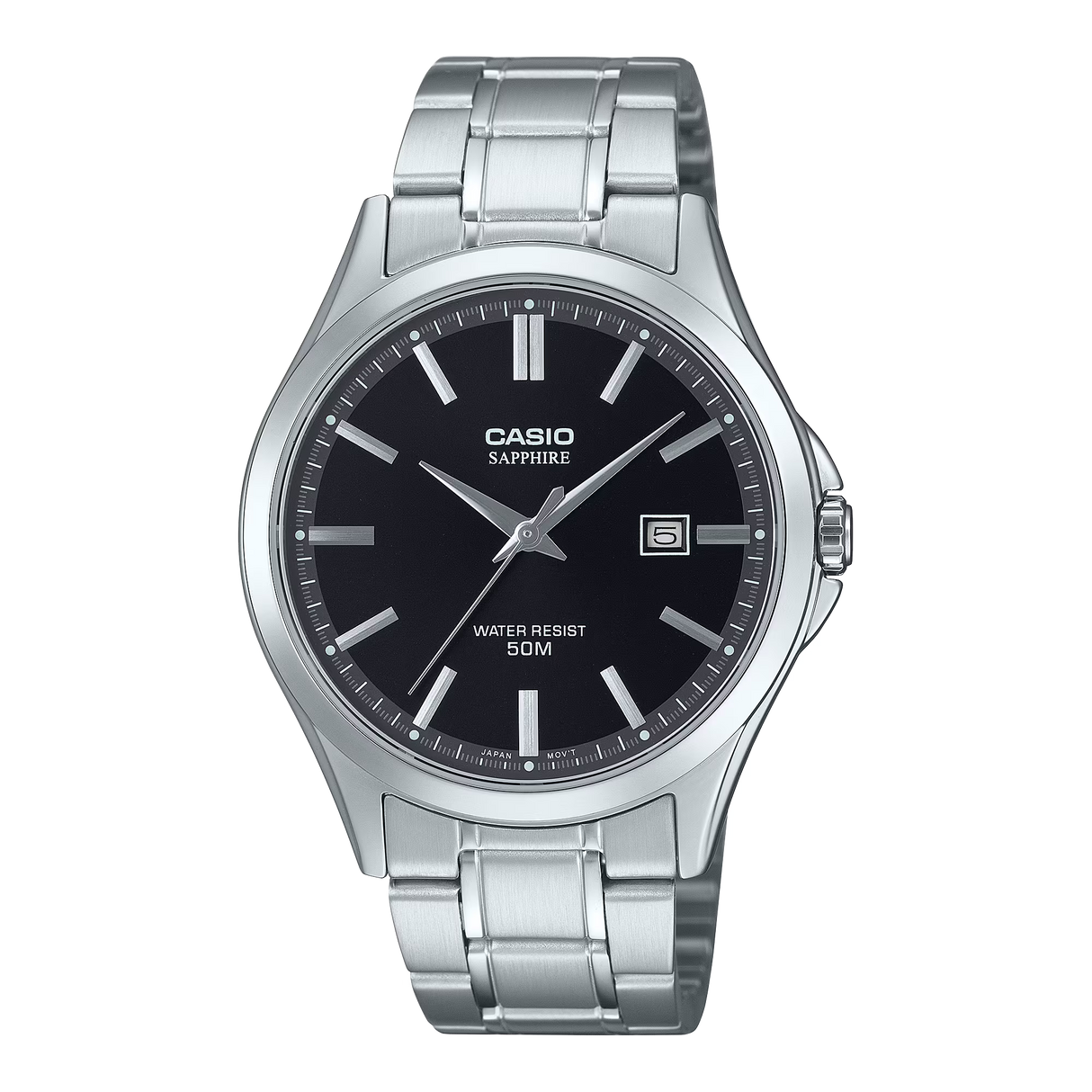 MTS-115D Reloj Casio de hombre correa de metal con cristal de zafiro