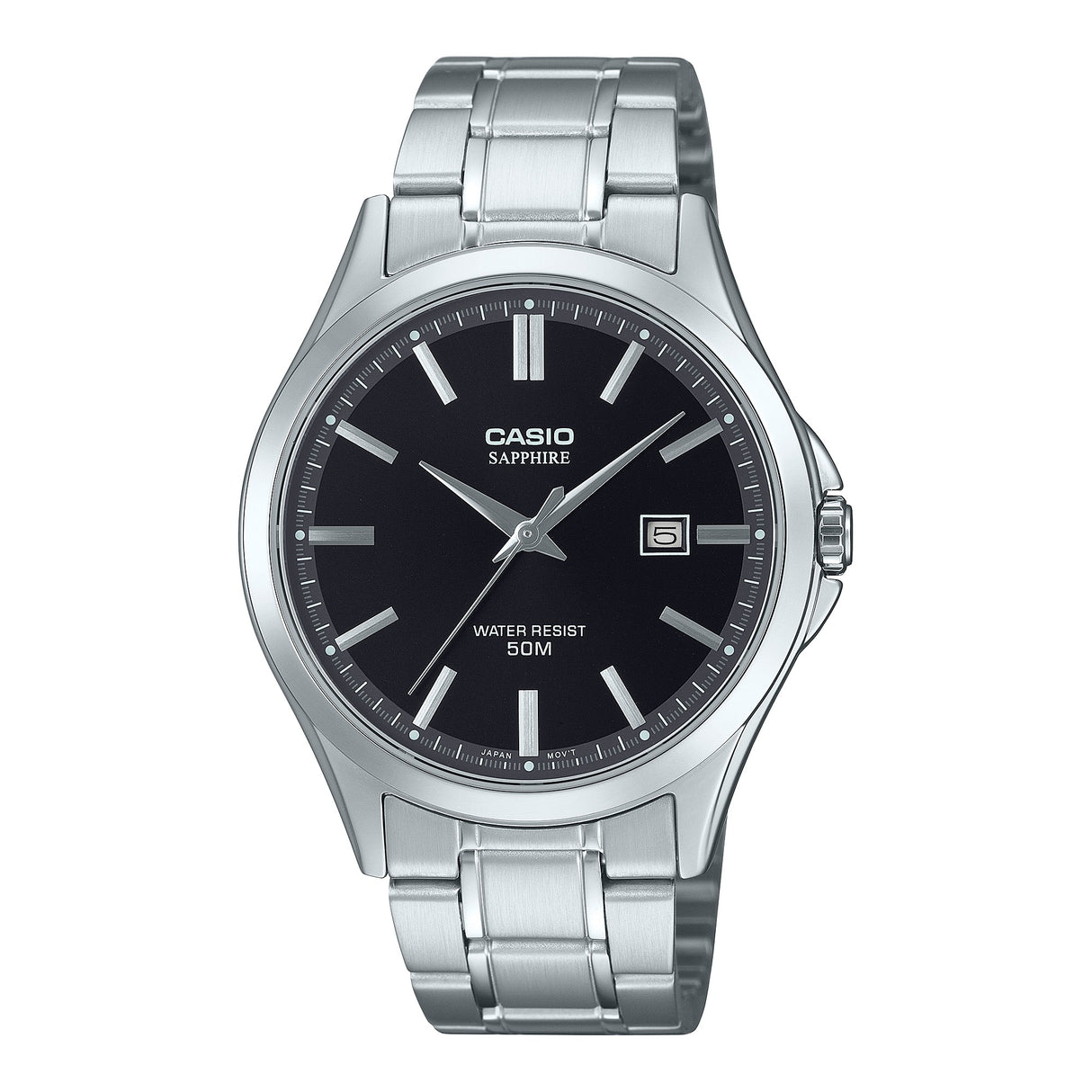 MTS-115D Reloj Casio de hombre correa de metal con cristal de zafiro
