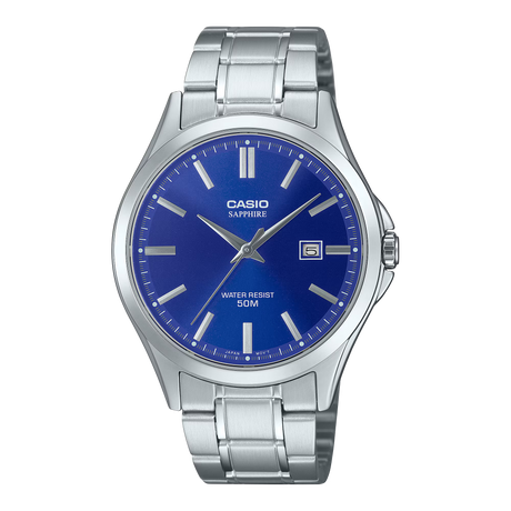 MTS-115D Reloj Casio de hombre correa de metal con cristal de zafiro