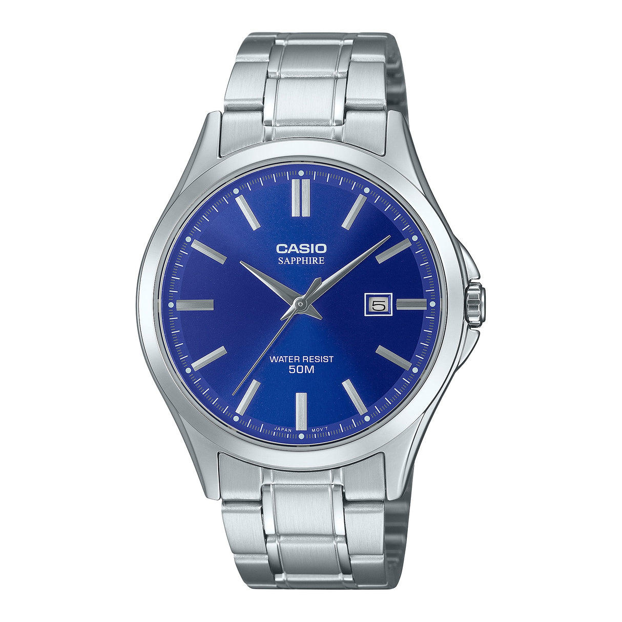 MTS-115D Reloj Casio de hombre correa de metal con cristal de zafiro