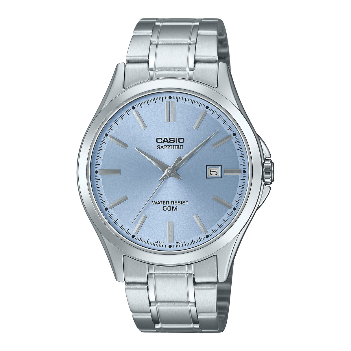 MTS-115D Reloj Casio de hombre correa de metal con cristal de zafiro