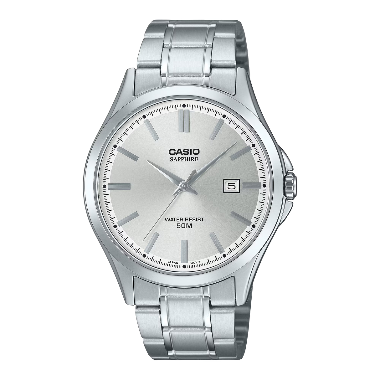 MTS-115D Reloj Casio de hombre correa de metal con cristal de zafiro