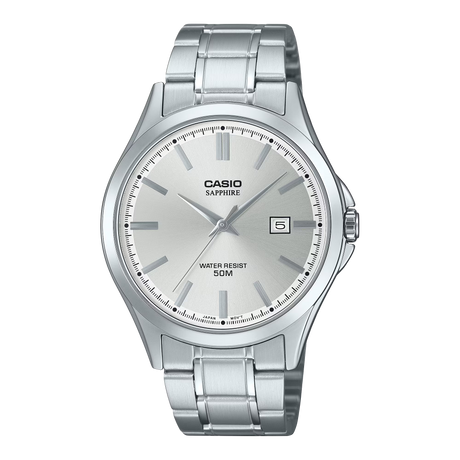 MTS-115D Reloj Casio de hombre correa de metal con cristal de zafiro