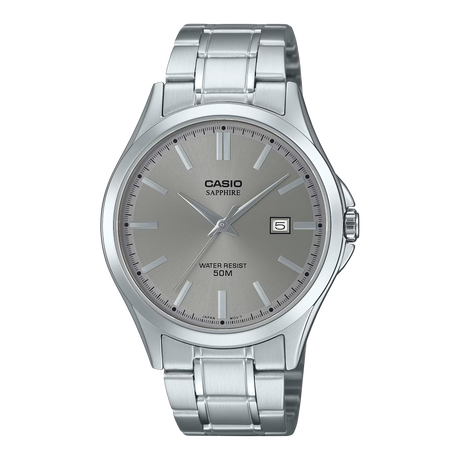 MTS-115D Reloj Casio de hombre correa de metal con cristal de zafiro