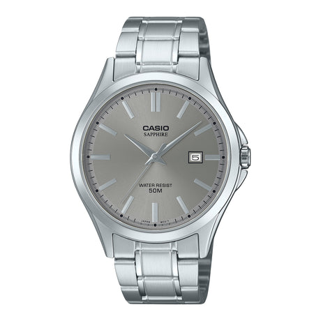 MTS-115D Reloj Casio de hombre correa de metal con cristal de zafiro