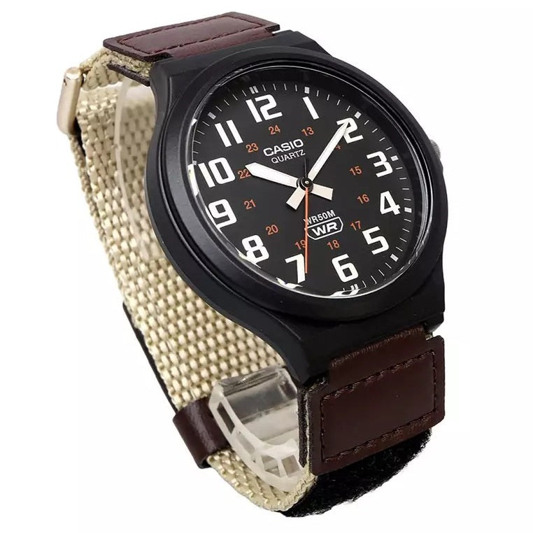 MW-240 Casio Reloj para Hombre Pulsera de Tela Análogo