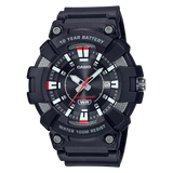 MW-610 Reloj Casio para Hombre Pulsera de Caucho Doble hora 10 Años de Batería