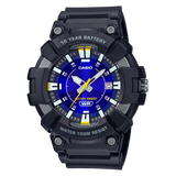 MW-610 Reloj Casio para Hombre Pulsera de Caucho Doble hora 10 Años de Batería
