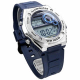 MWD-100 Reloj Casio para Hombre Pulsera de Caucho Digital Illuminator 10 Años de Batería