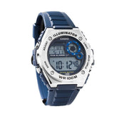 MWD-100 Reloj Casio para Hombre Pulsera de Caucho Digital Illuminator 10 Años de Batería