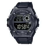 MWD-100 Reloj Casio para Hombre Pulsera de Caucho Digital Illuminator 10 Años de Batería