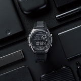MWD-100 Reloj Casio para Hombre Pulsera de Caucho Digital Illuminator 10 Años de Batería
