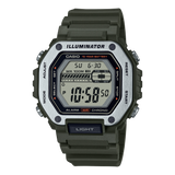 MWD-110 Casio Reloj Digital para Hombre Pulsera de Caucho Illuminator 10 Años de Batería